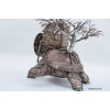 hand carved metal figure turtle